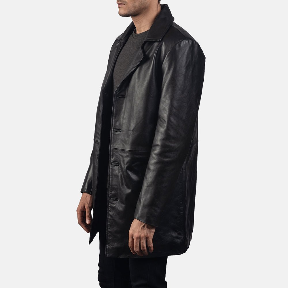 Classmith Black Leather Coat - Vox Leather