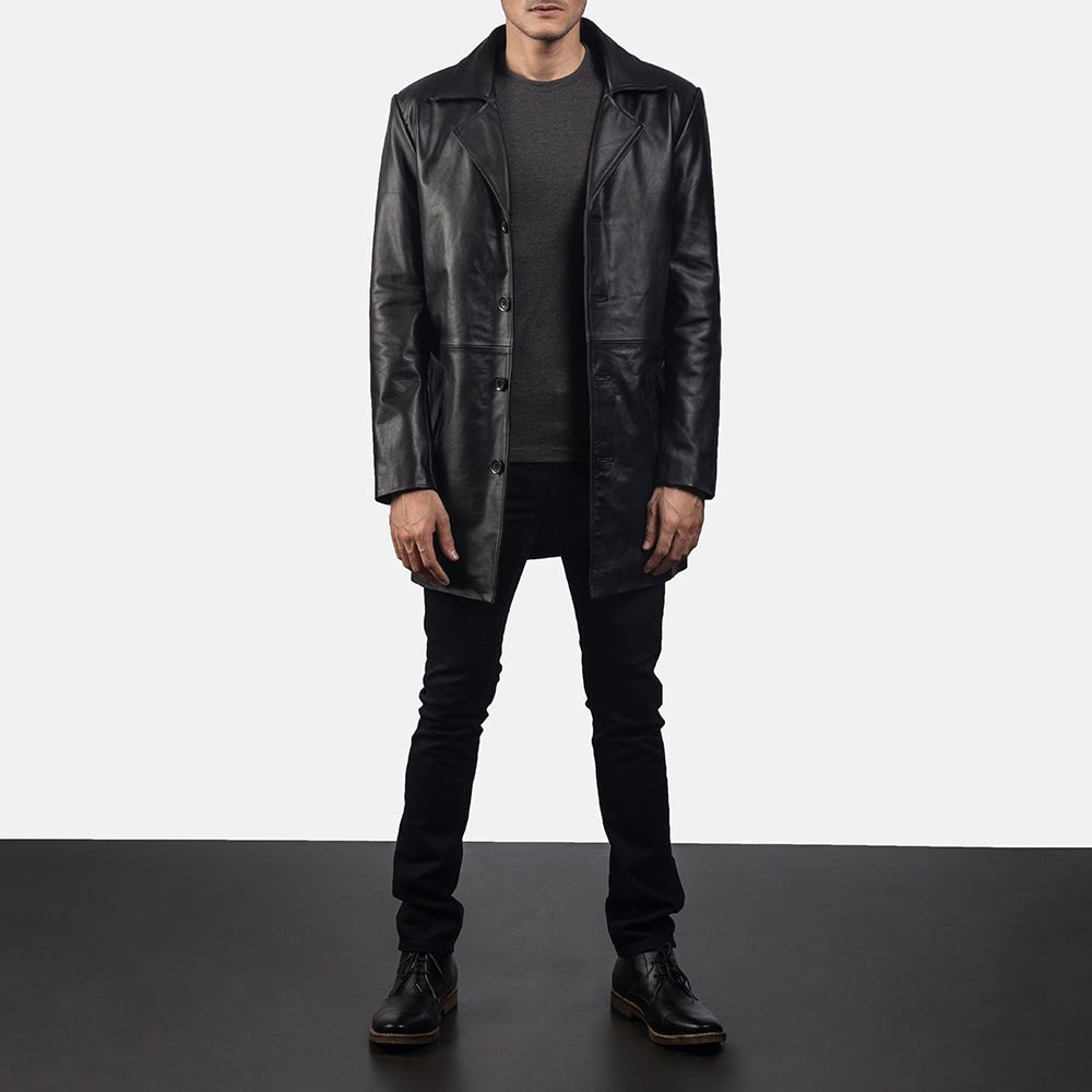 Classmith Black Leather Coat - Vox Leather