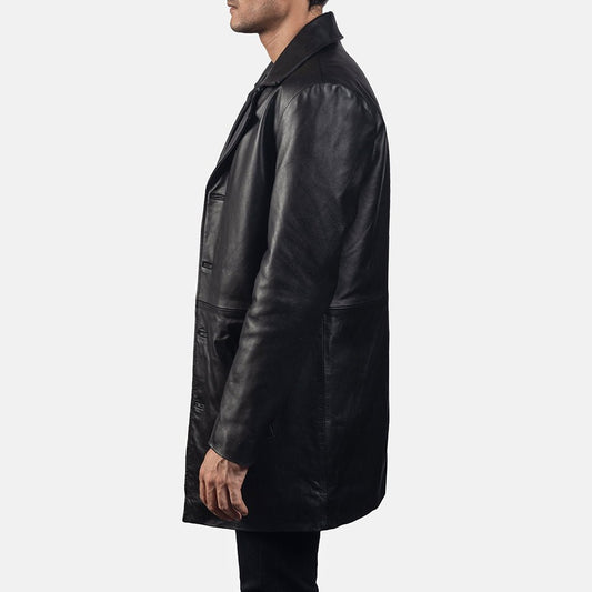 Classmith Black Leather Coat - Vox Leather