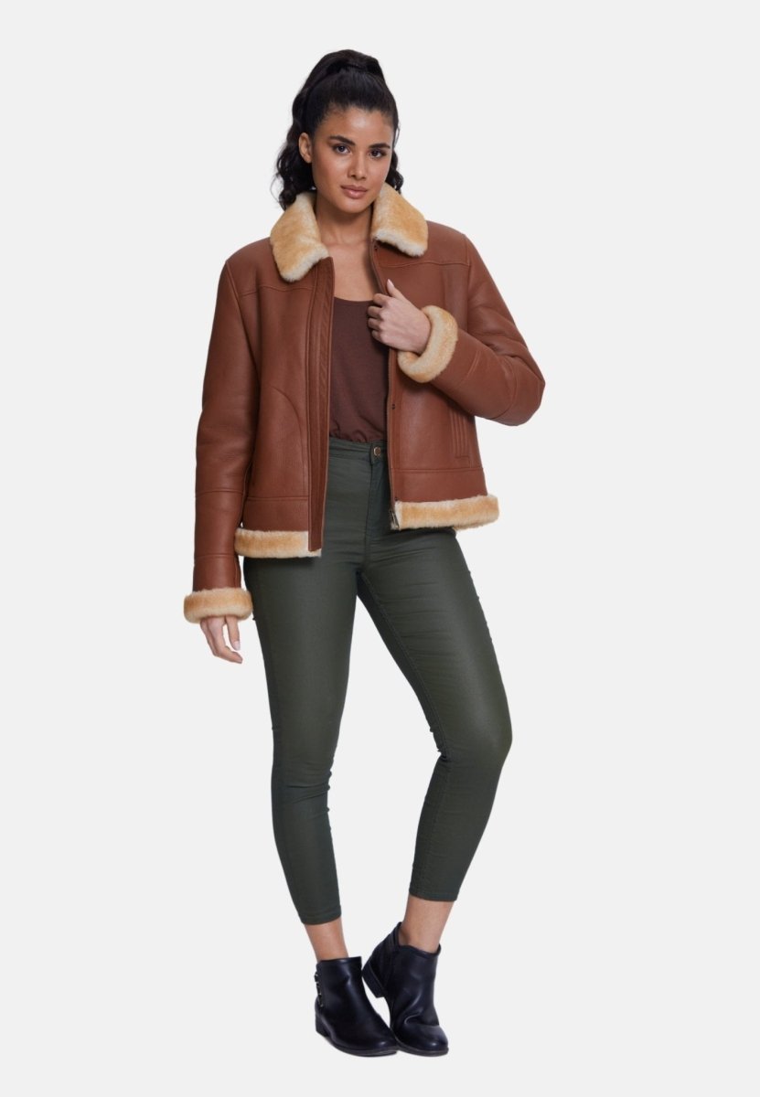 Clementine Sheepskin Jacket - Vox Leather