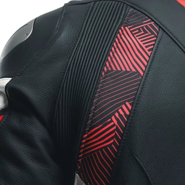 DAINESE AVRO 5 LEATHER JACKET RED LAVA - Vox Leather