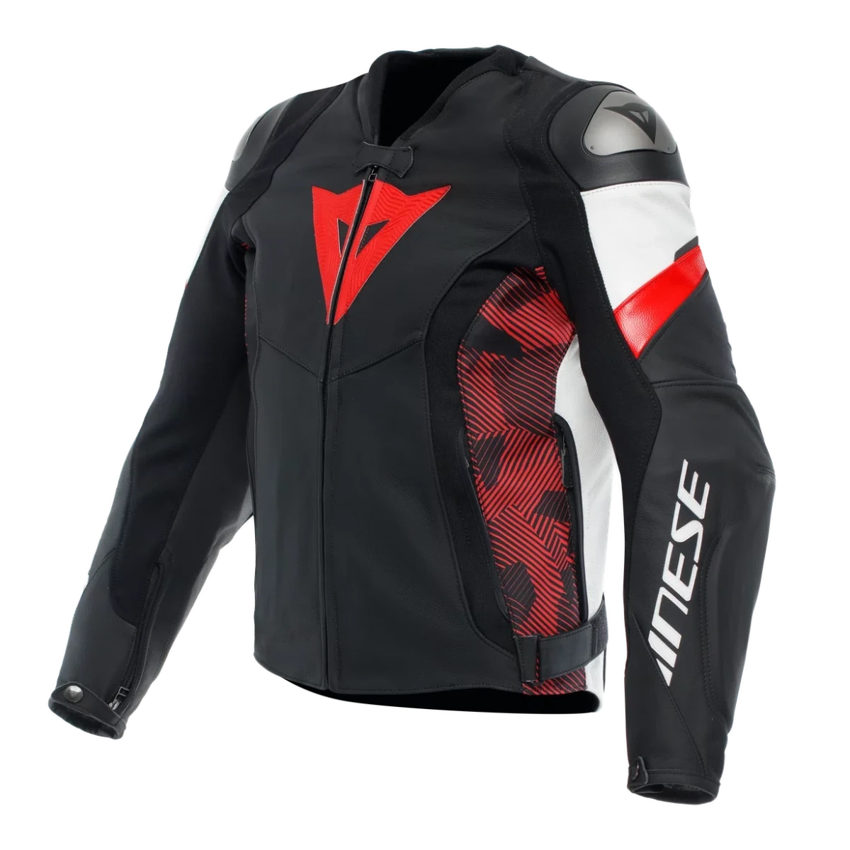 DAINESE AVRO 5 LEATHER JACKET RED LAVA - Vox Leather