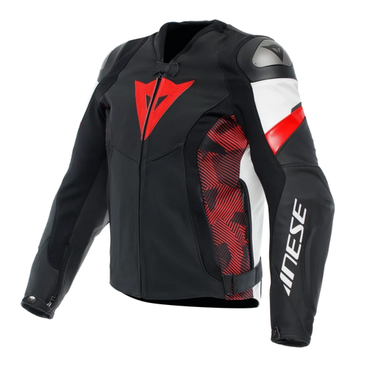 DAINESE AVRO 5 LEATHER JACKET RED LAVA - Vox Leather