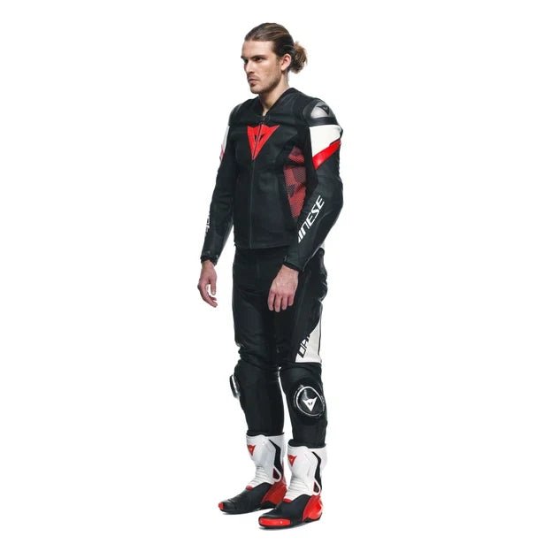 DAINESE AVRO 5 LEATHER JACKET RED LAVA - Vox Leather