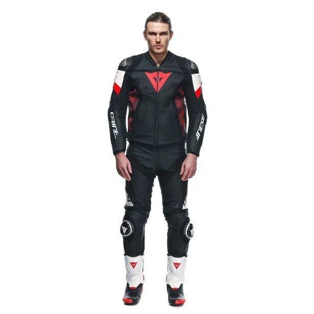 DAINESE AVRO 5 LEATHER JACKET RED LAVA - Vox Leather