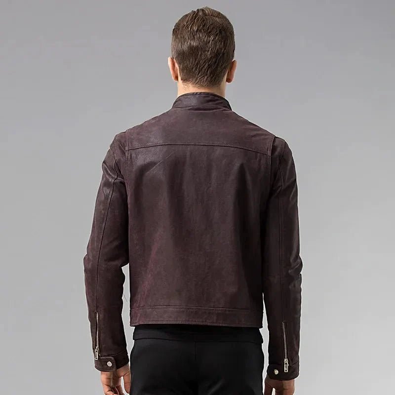 Dark Maroon Leather Jacket For Men - Vox Leather