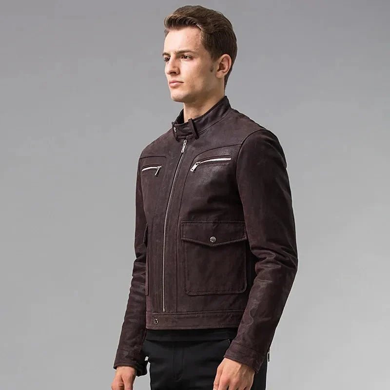 Dark Maroon Leather Jacket For Men - Vox Leather