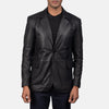 Daron Black Leather Blazer - Rare Leather