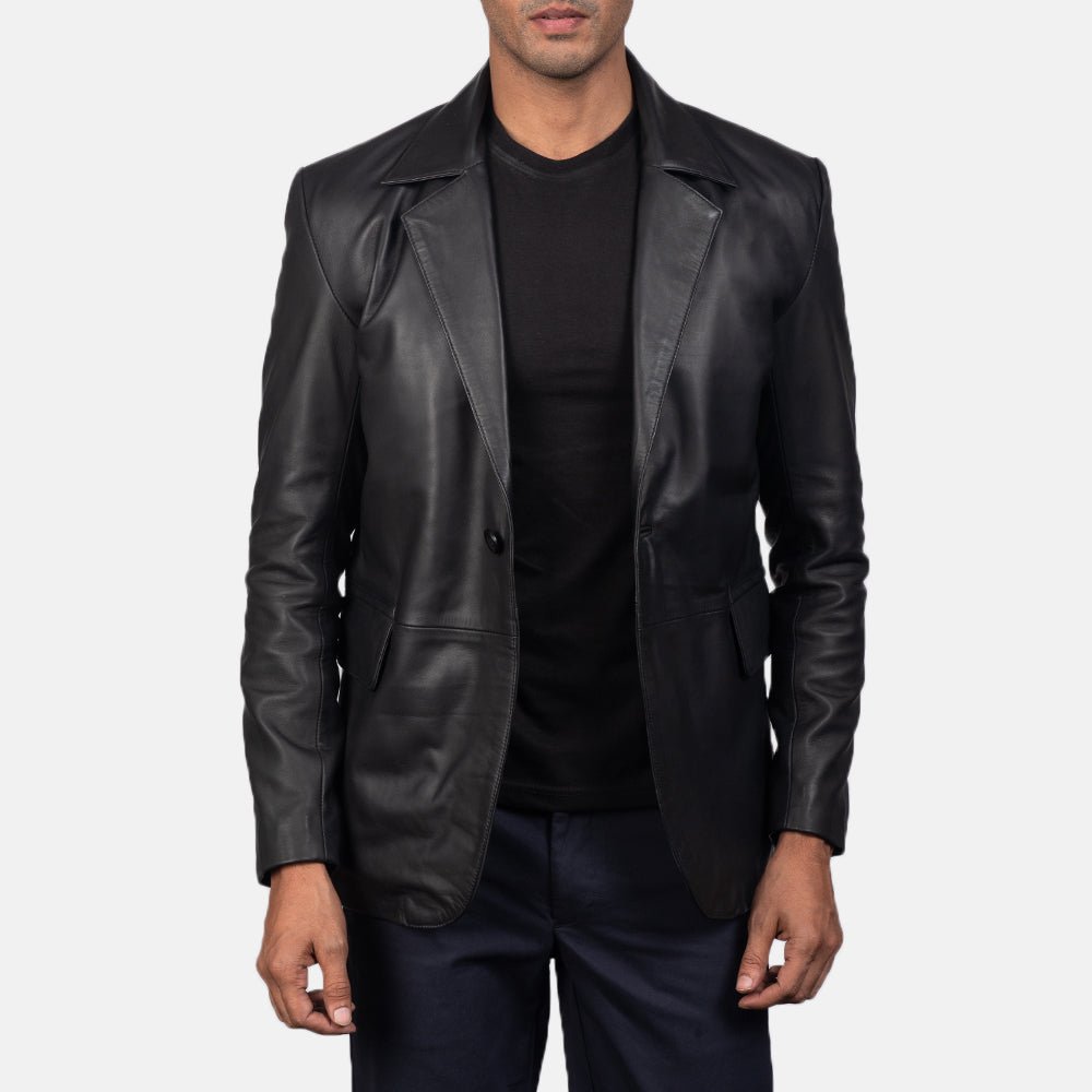 Daron Black Leather Blazer - Rare Leather