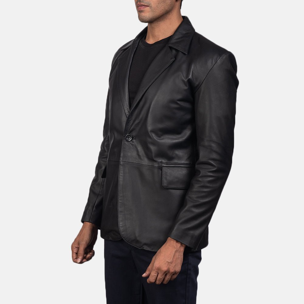 Daron Black Leather Blazer - Rare Leather