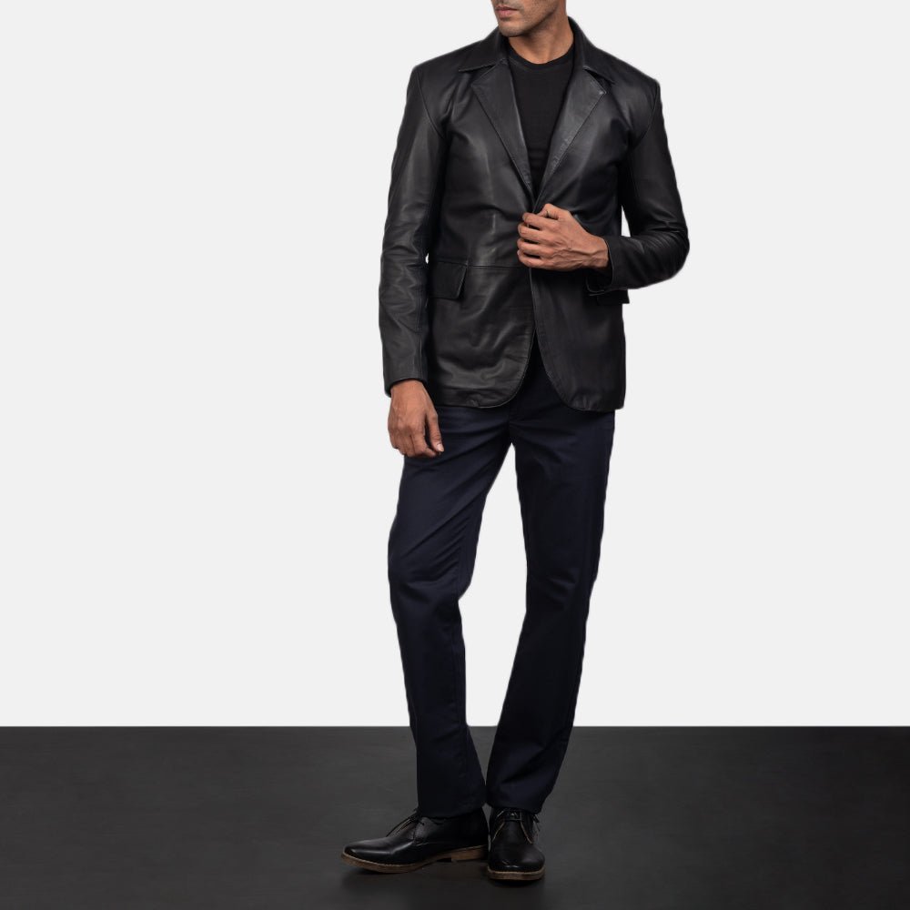 Daron Black Leather Blazer - Rare Leather