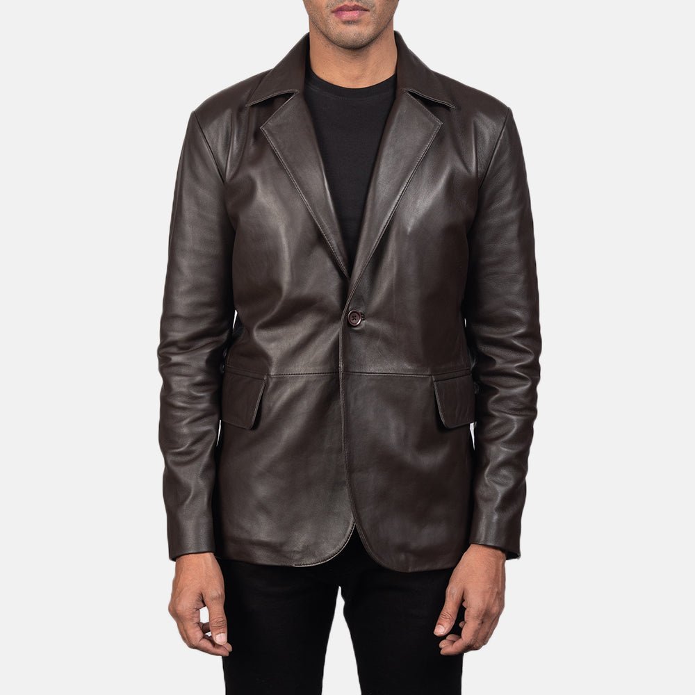Daron Brown Leather Blazer - Rare Leather