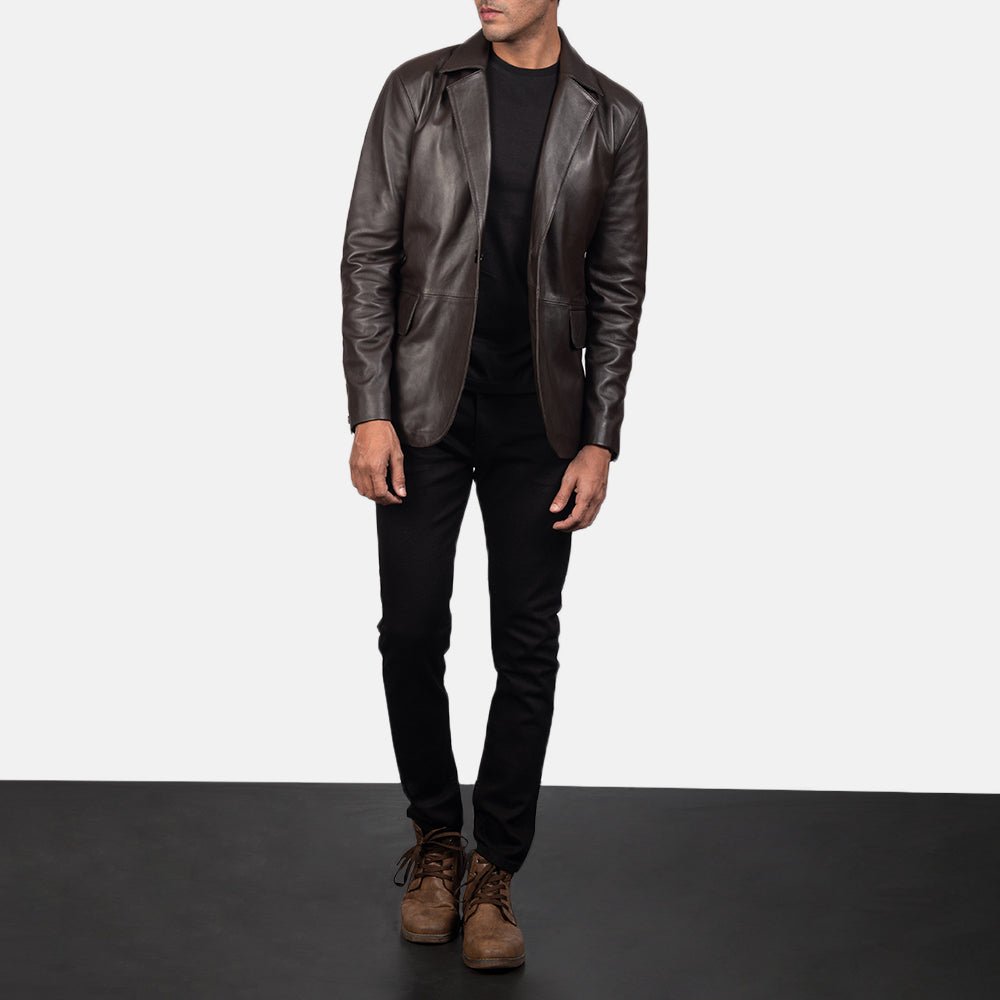 Daron Brown Leather Blazer - Rare Leather