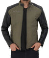 Darrell Green and Black Mens Cafe Racer Jacket - Vox Leather