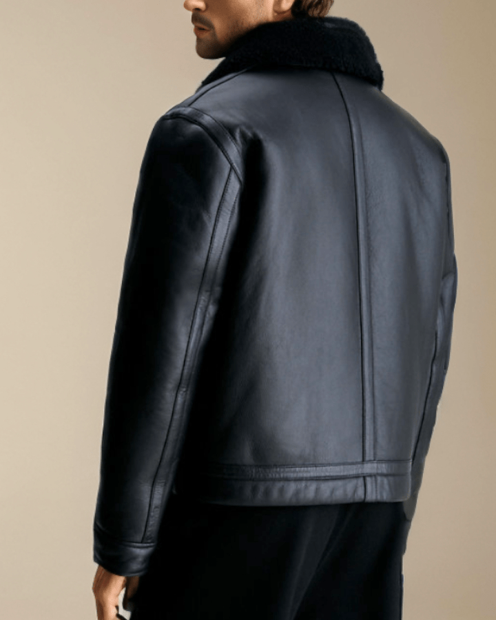 Dastan Shearling Racer Leather Jacket - Rare Leather