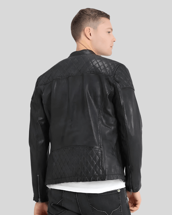 Dion Black Motorcycle Leather Jacket - Vox Leather