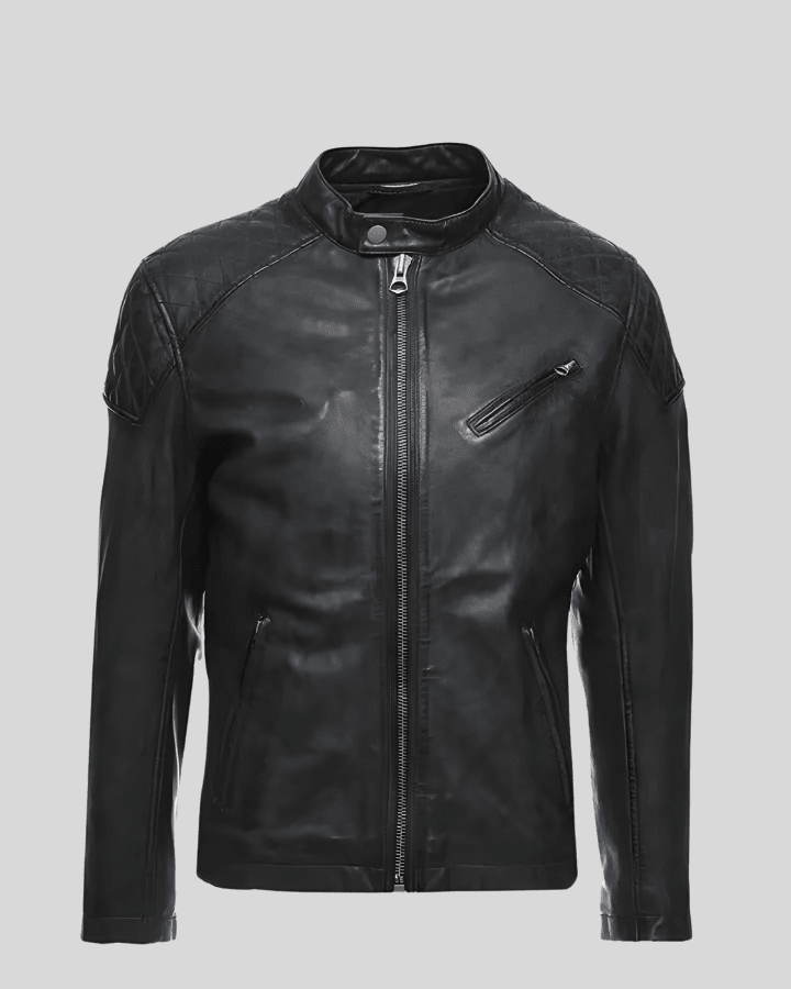 Dion Black Motorcycle Leather Jacket - Vox Leather