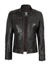Dodge Women's Rub Off Brown Vintage Leather Jacket - Rare Leather