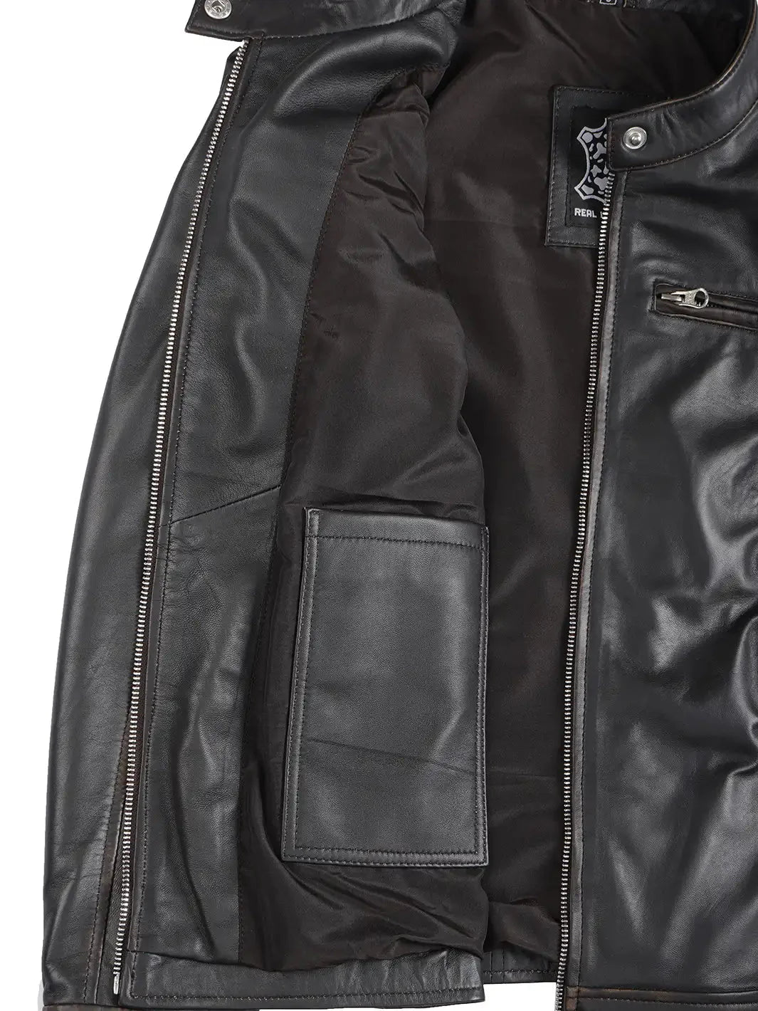 Dodge Women's Rub Off Brown Vintage Leather Jacket - Rare Leather