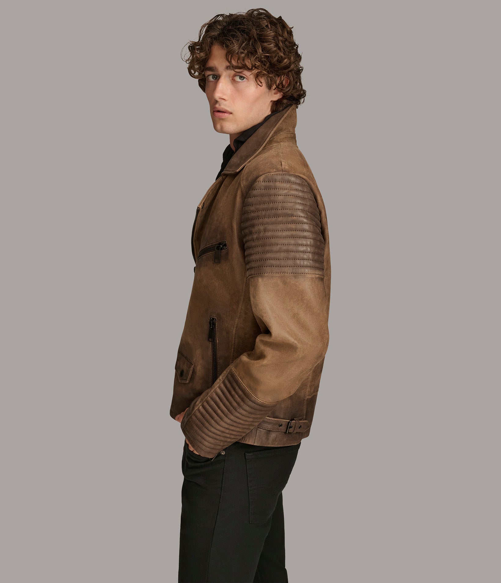 Dom Padded Moto Jacket - Rare Leather