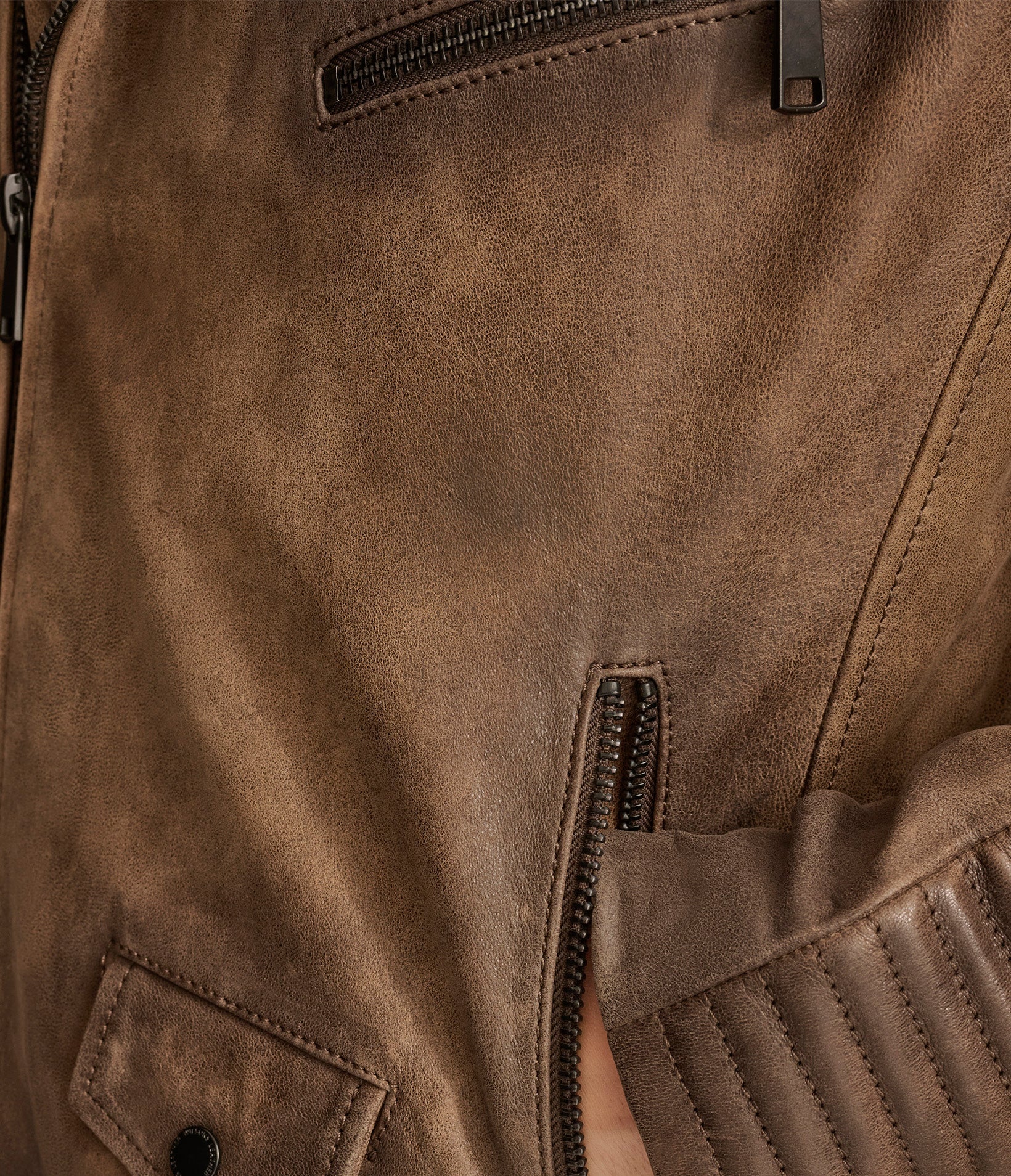 Dom Padded Moto Jacket - Rare Leather