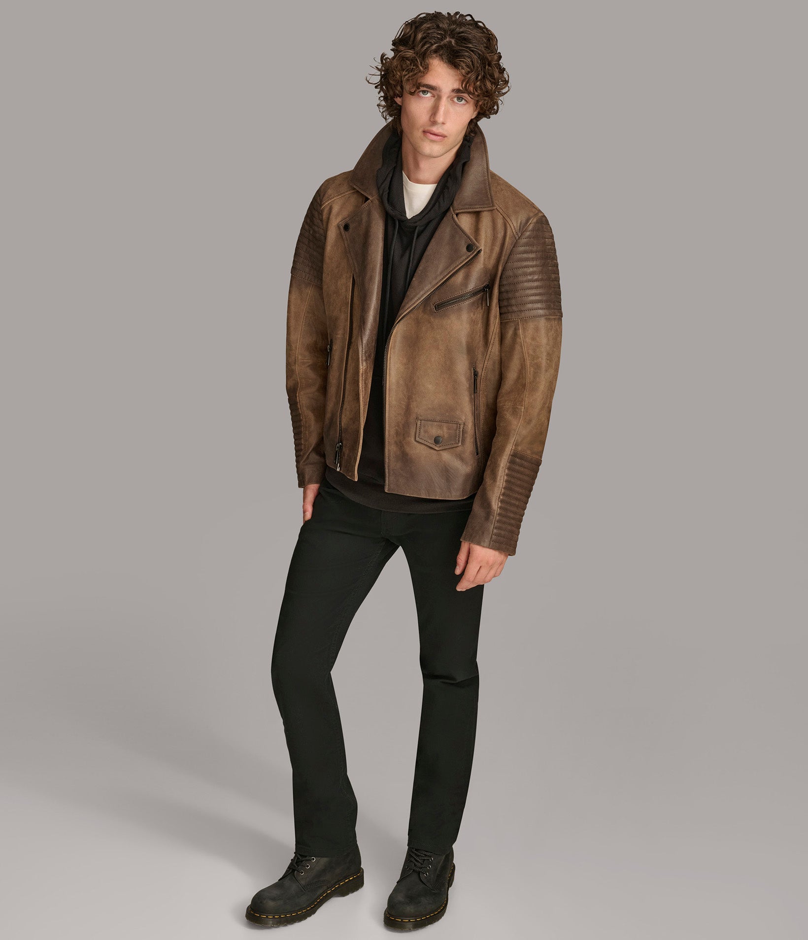 Dom Padded Moto Jacket - Rare Leather