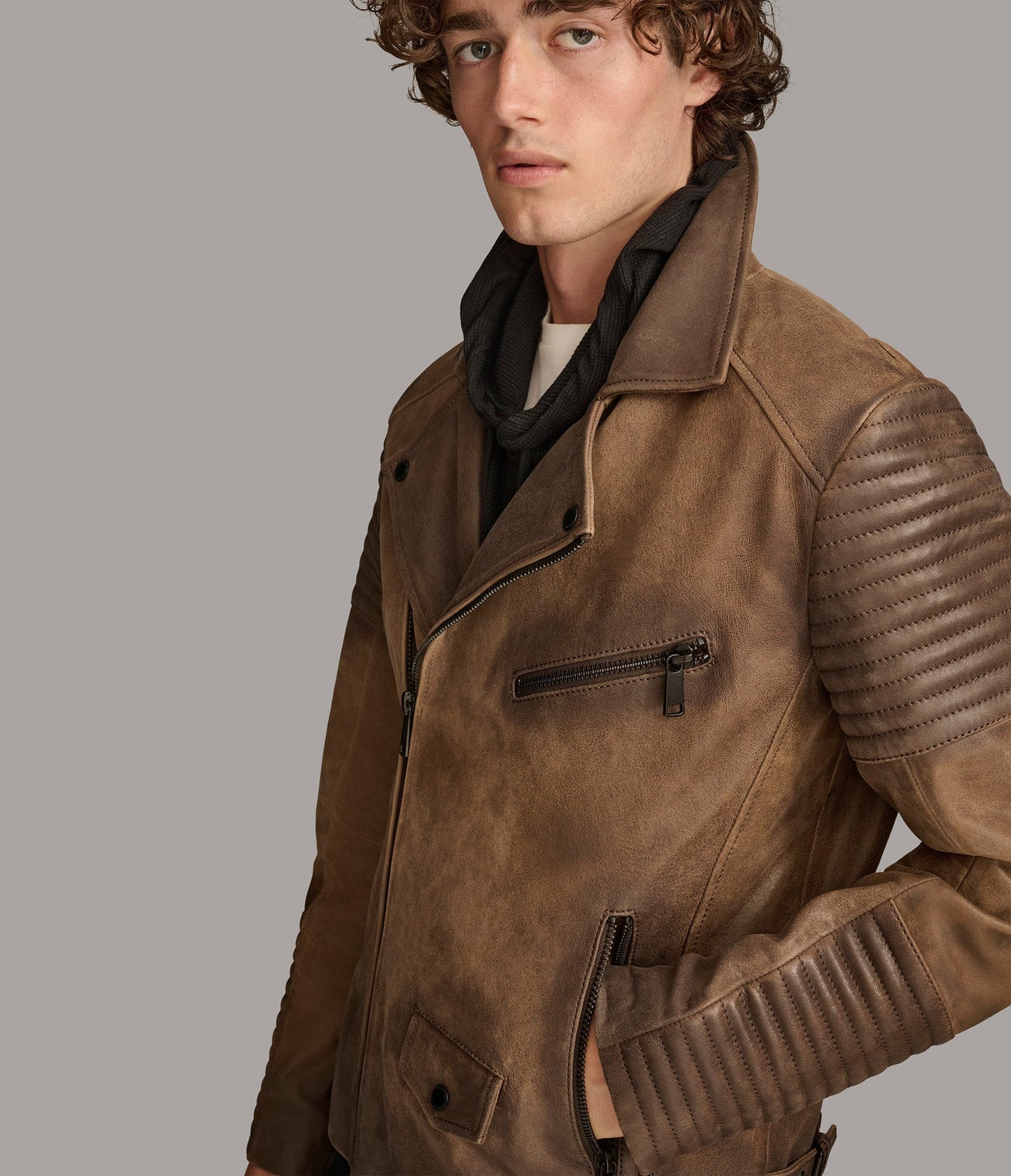 Dom Padded Moto Jacket - Rare Leather