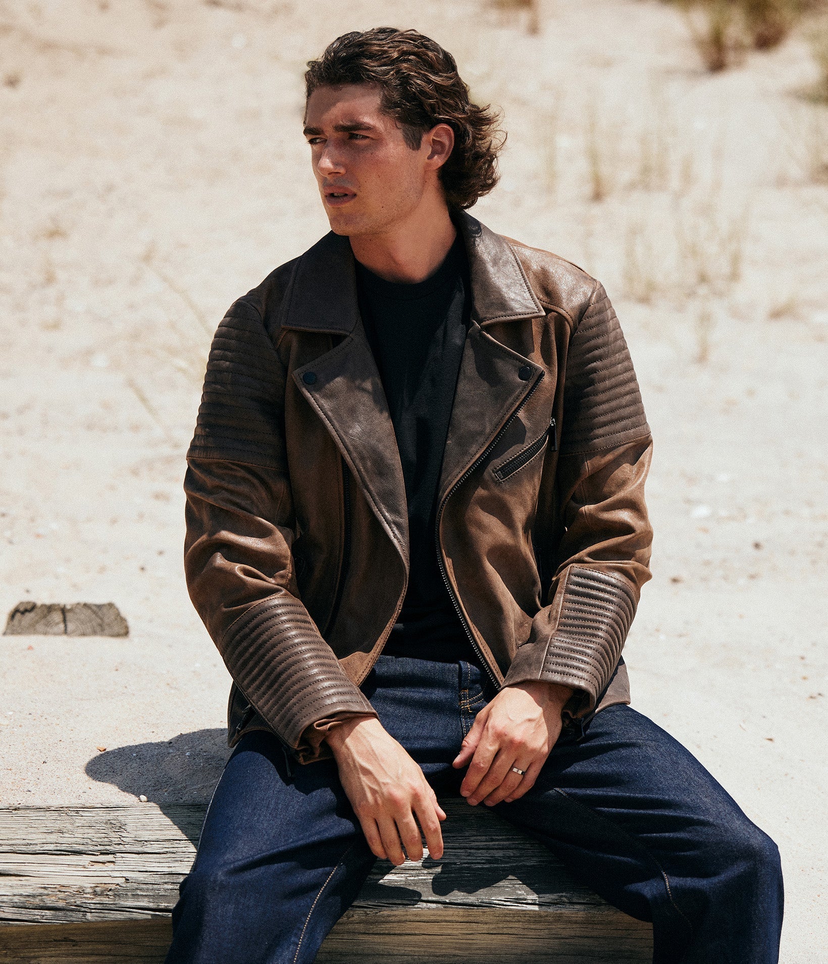 Dom Padded Moto Jacket - Rare Leather