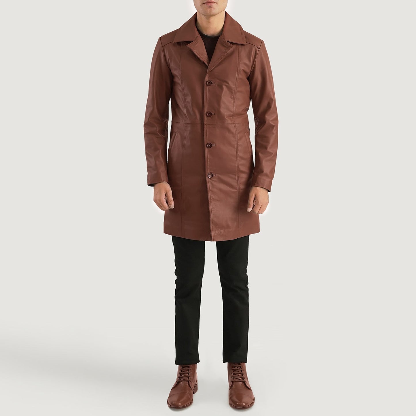 Don Long Brown Leather Coat - Rare Leather