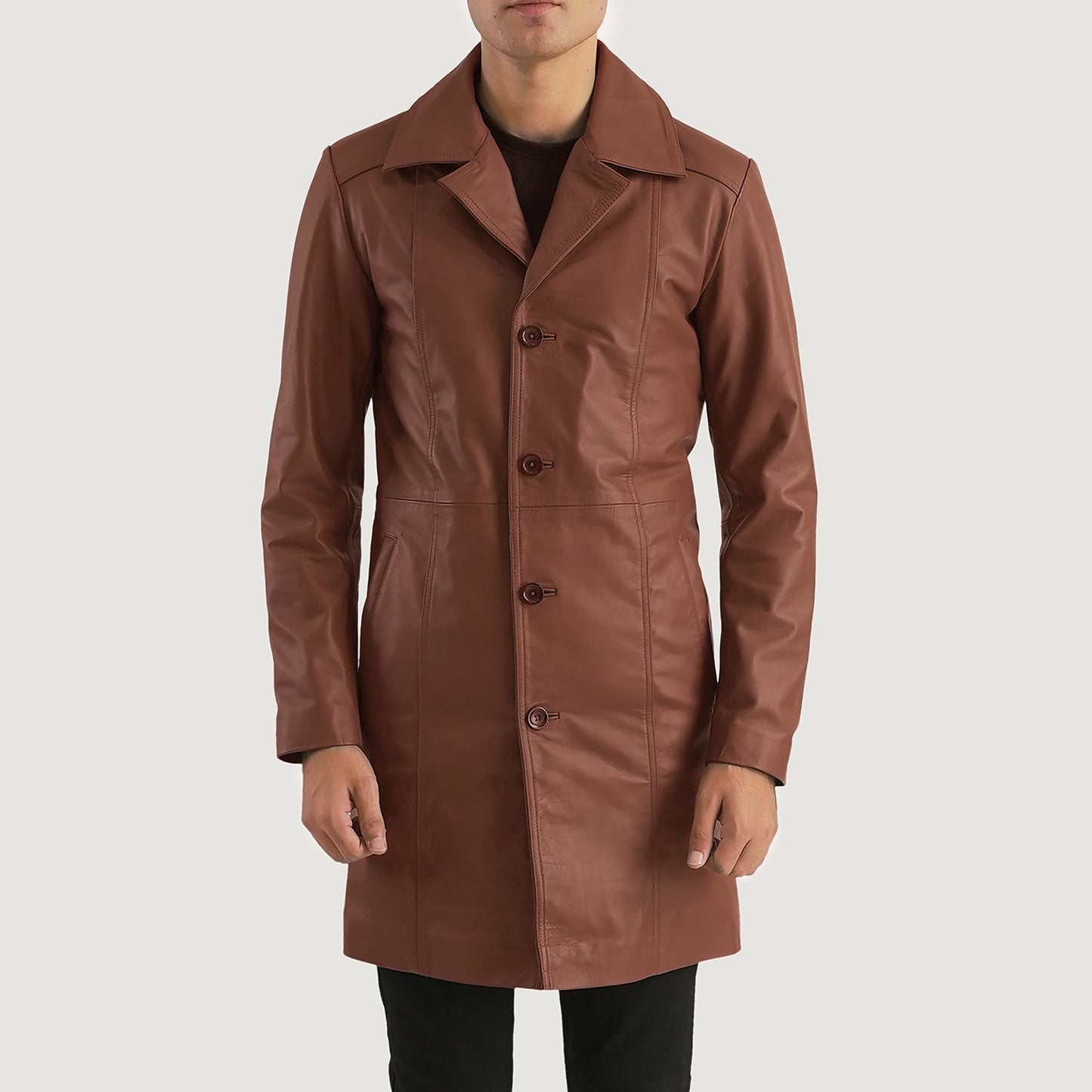 Don Long Brown Leather Coat - Rare Leather
