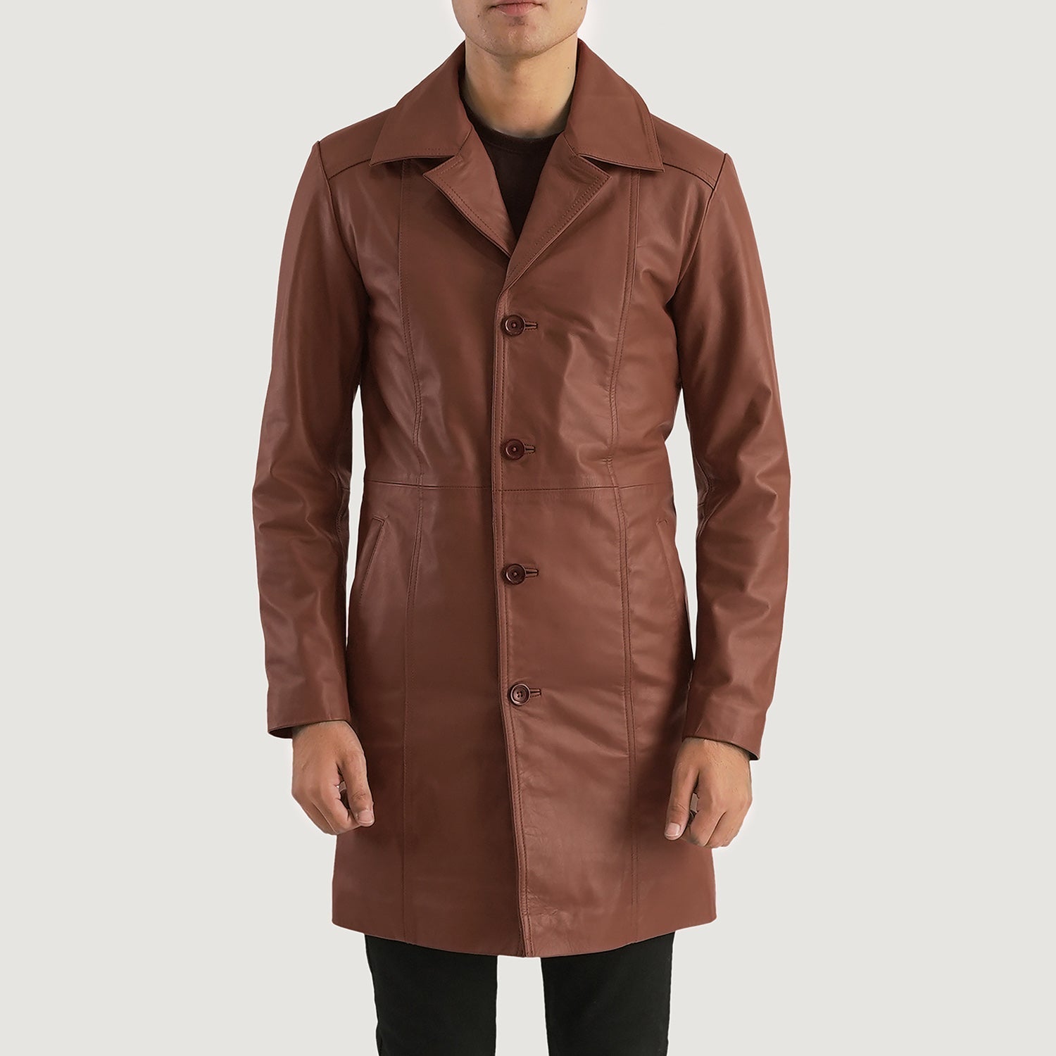 Don Long Brown Leather Coat - Rare Leather