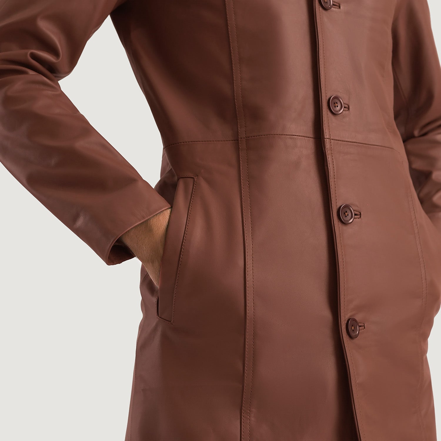 Don Long Brown Leather Coat - Rare Leather