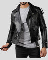 Donn Black Vintage Motorcycle Leather Jacket - Vox Leather
