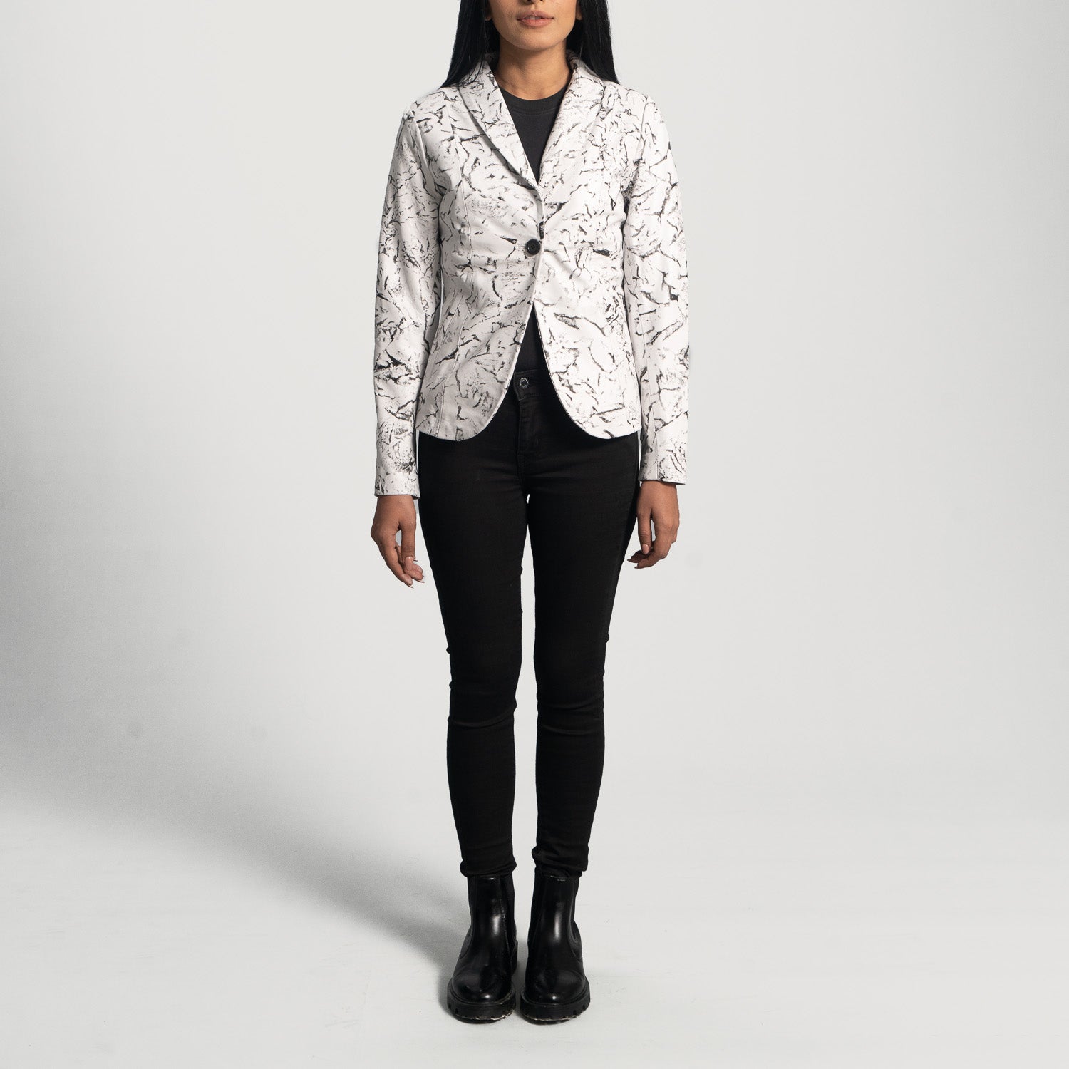 Donna Blake White Leather Blazer - Rare Leather