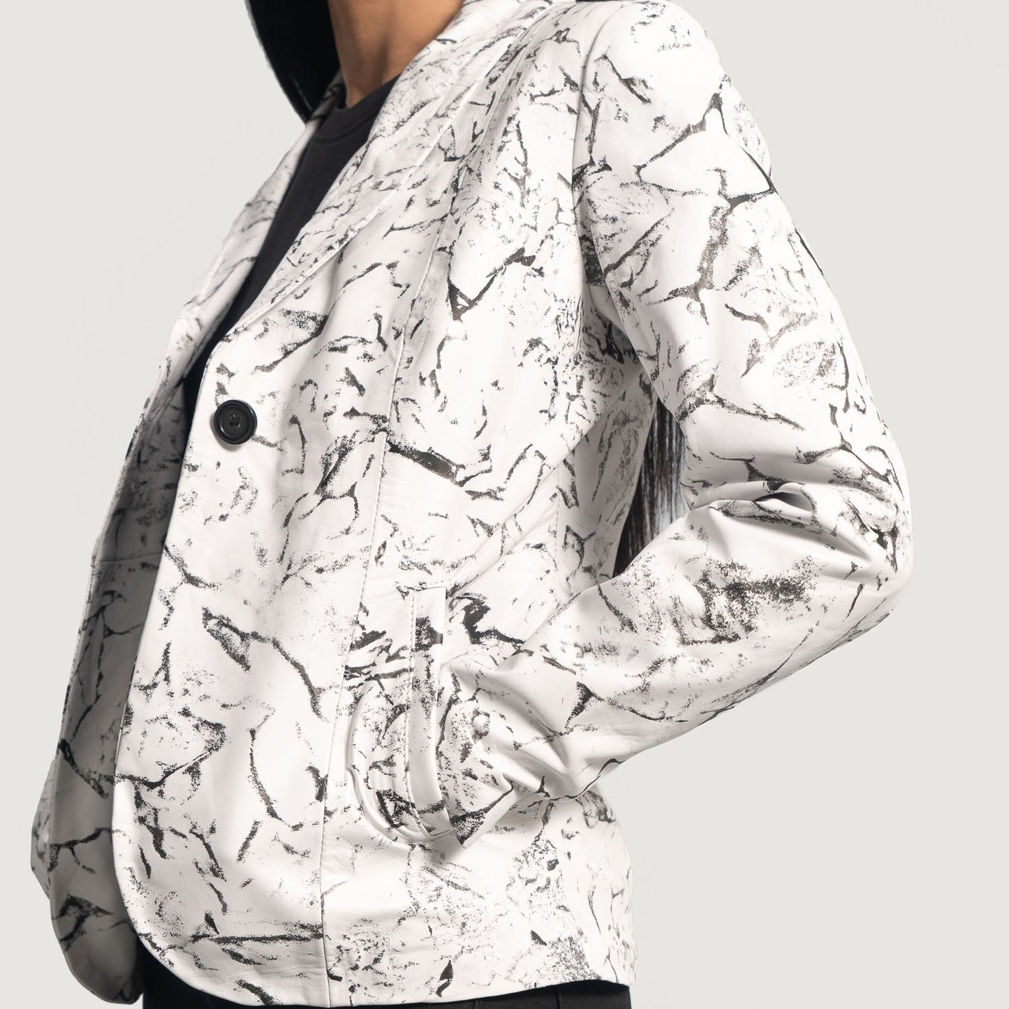 Donna Blake White Leather Blazer - Rare Leather