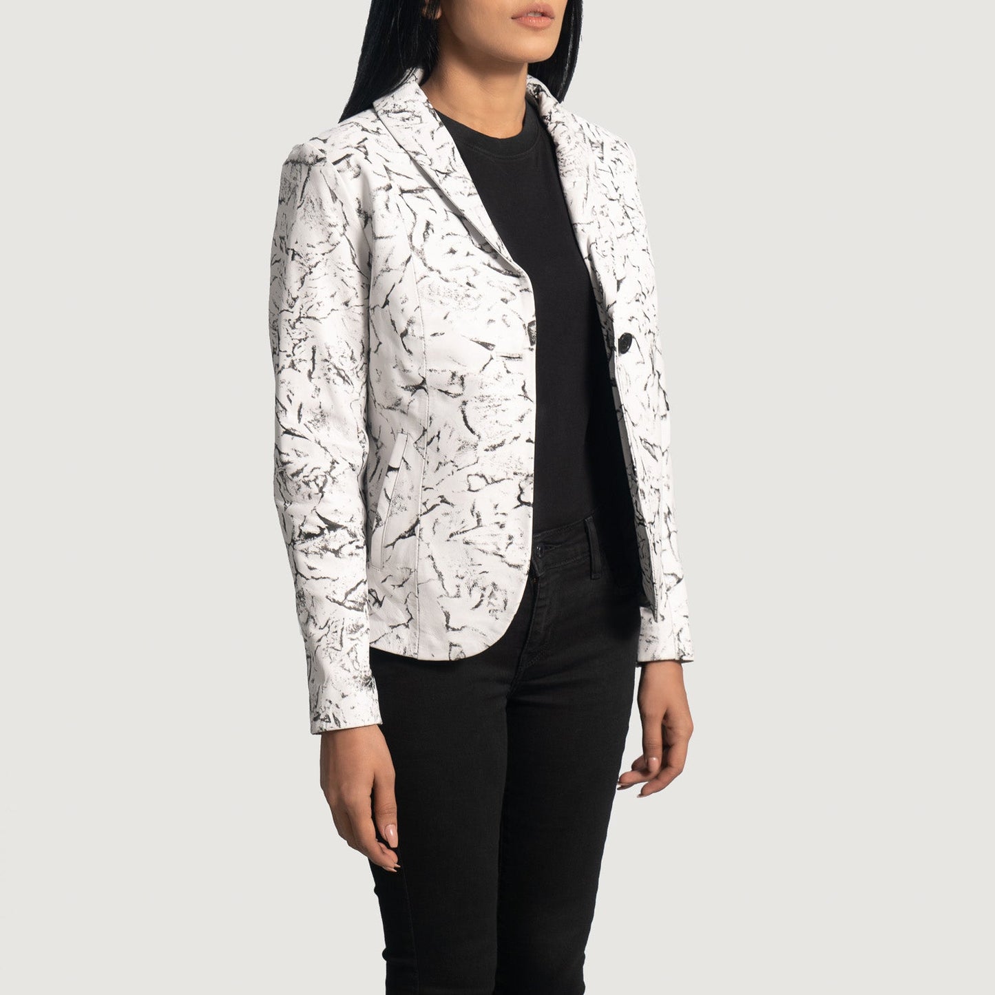 Donna Blake White Leather Blazer - Rare Leather