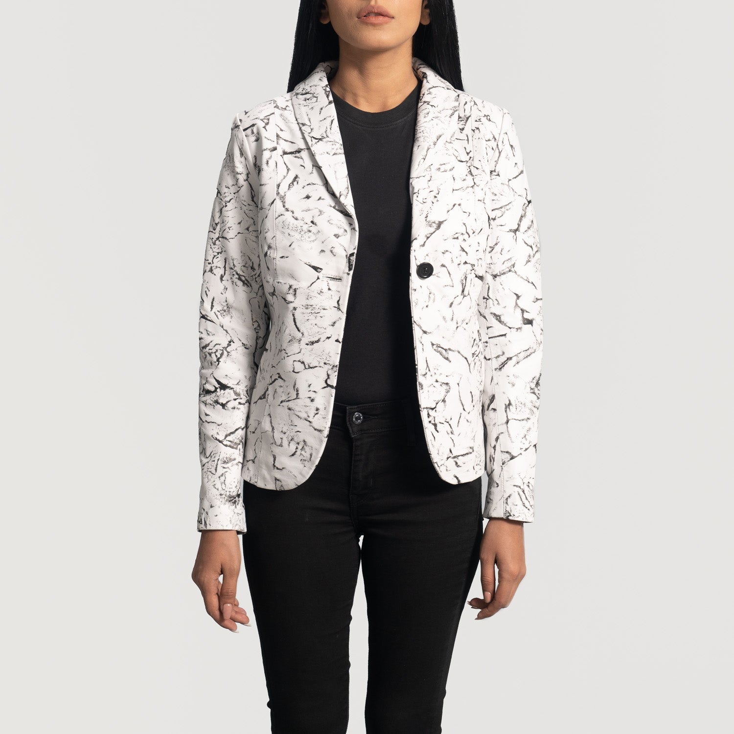 Donna Blake White Leather Blazer - Rare Leather