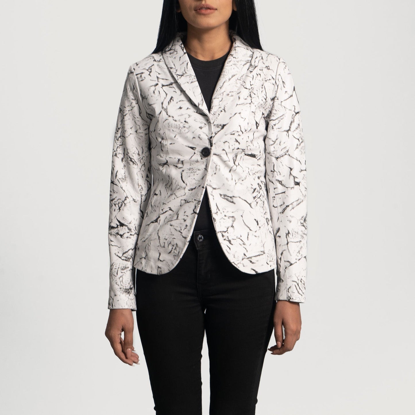 Donna Blake White Leather Blazer - Rare Leather