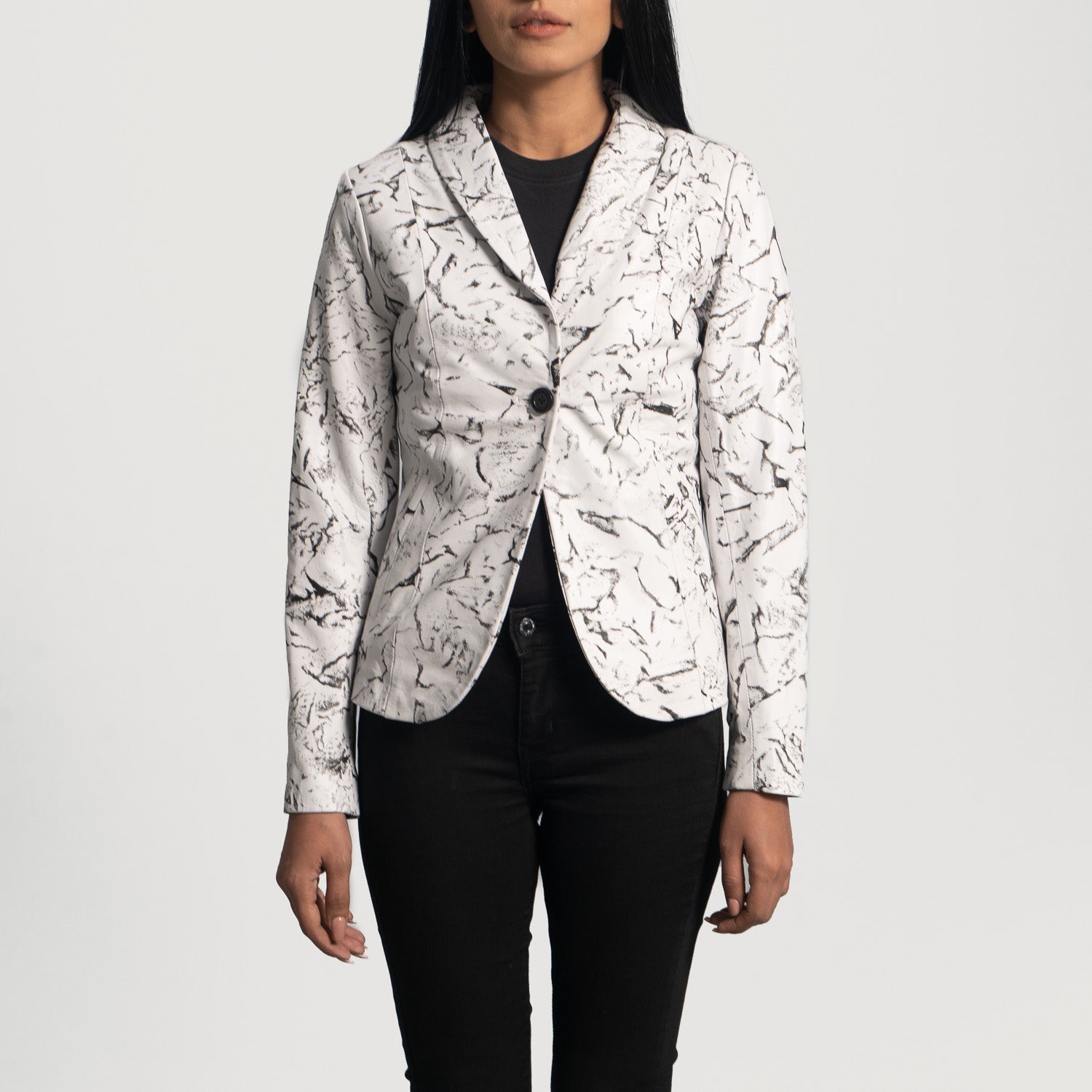 Donna Blake White Leather Blazer - Rare Leather