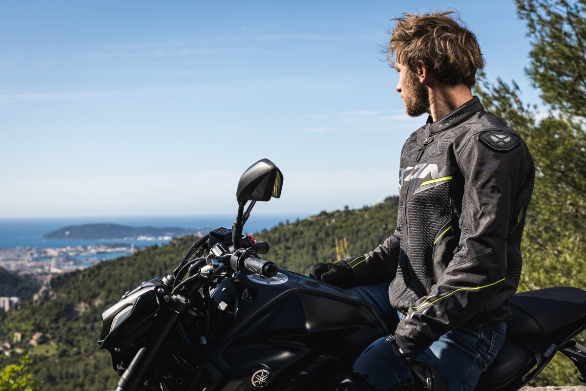 Draco - 3D Mesh Sport Touring Jacket (Anth/Grey/Bright/Yellow) - Vox Leather