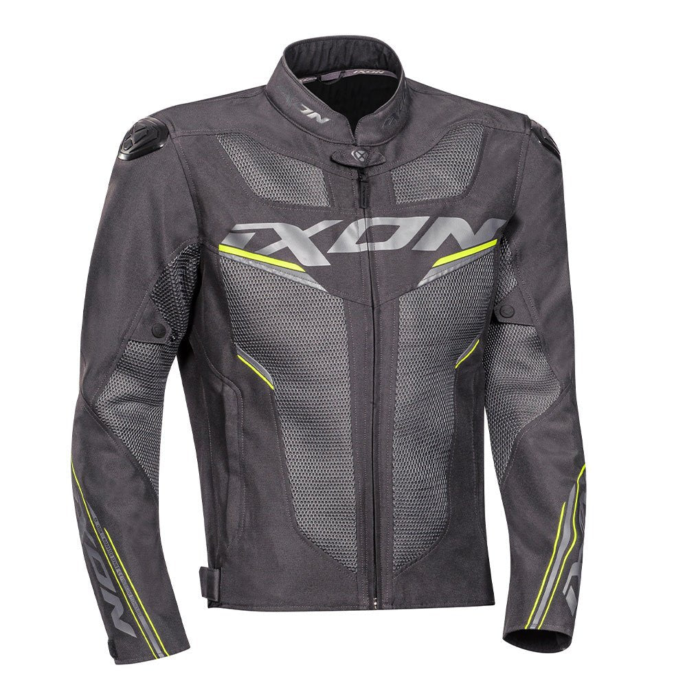 Draco - 3D Mesh Sport Touring Jacket (Anth/Grey/Bright/Yellow) - Vox Leather