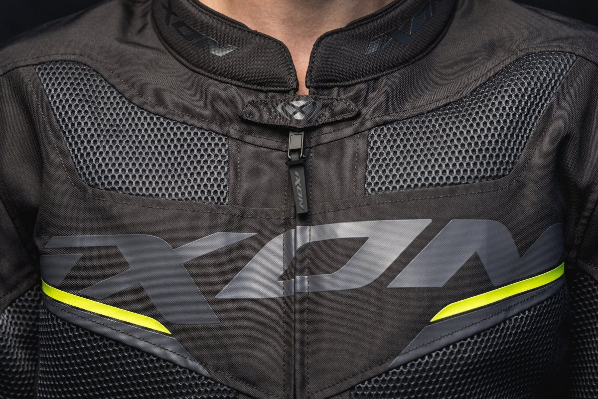 Draco - 3D Mesh Sport Touring Jacket (Anth/Grey/Bright/Yellow) - Vox Leather