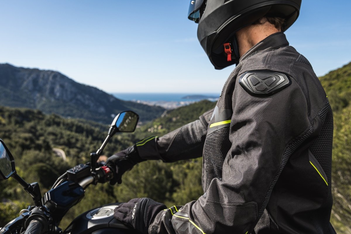 Draco - 3D Mesh Sport Touring Jacket (Anth/Grey/Bright/Yellow) - Vox Leather
