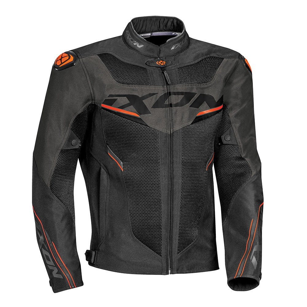 Draco - 3D Mesh Sport Touring Jacket (Black/Anthracite/Orange) - Vox Leather