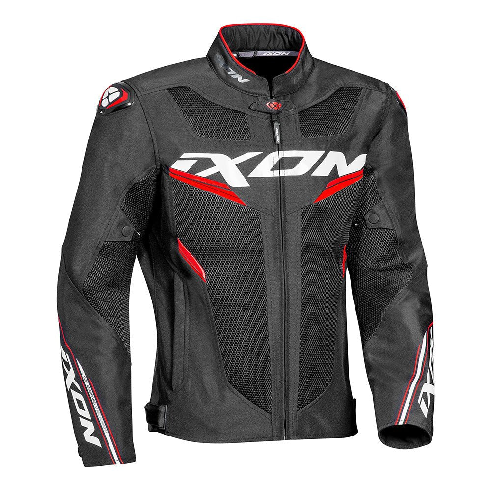 Draco - 3D Mesh Sport Touring Jacket (Black/White/Red) - Vox Leather