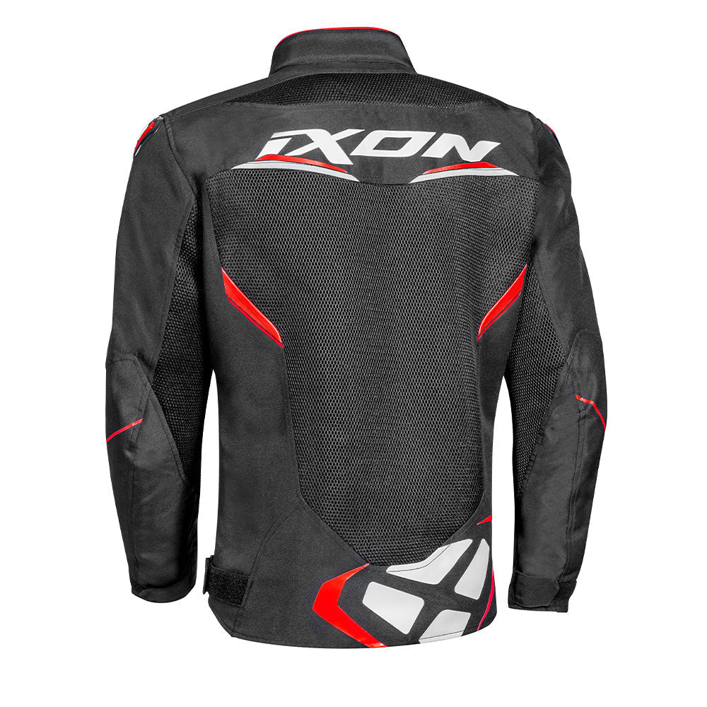 Draco - 3D Mesh Sport Touring Jacket (Black/White/Red) - Vox Leather
