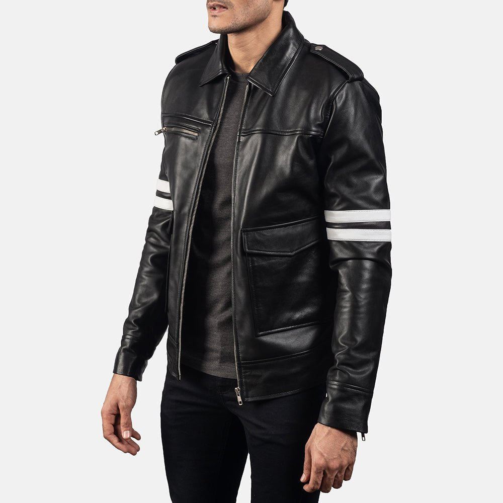 Dragonhide Black Leather Jacket - Rare Leather