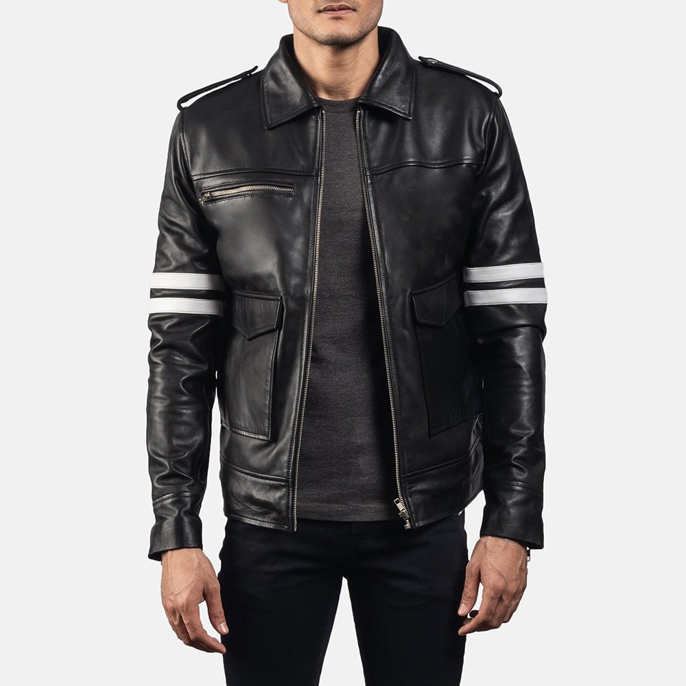 Dragonhide Black Leather Jacket - Rare Leather
