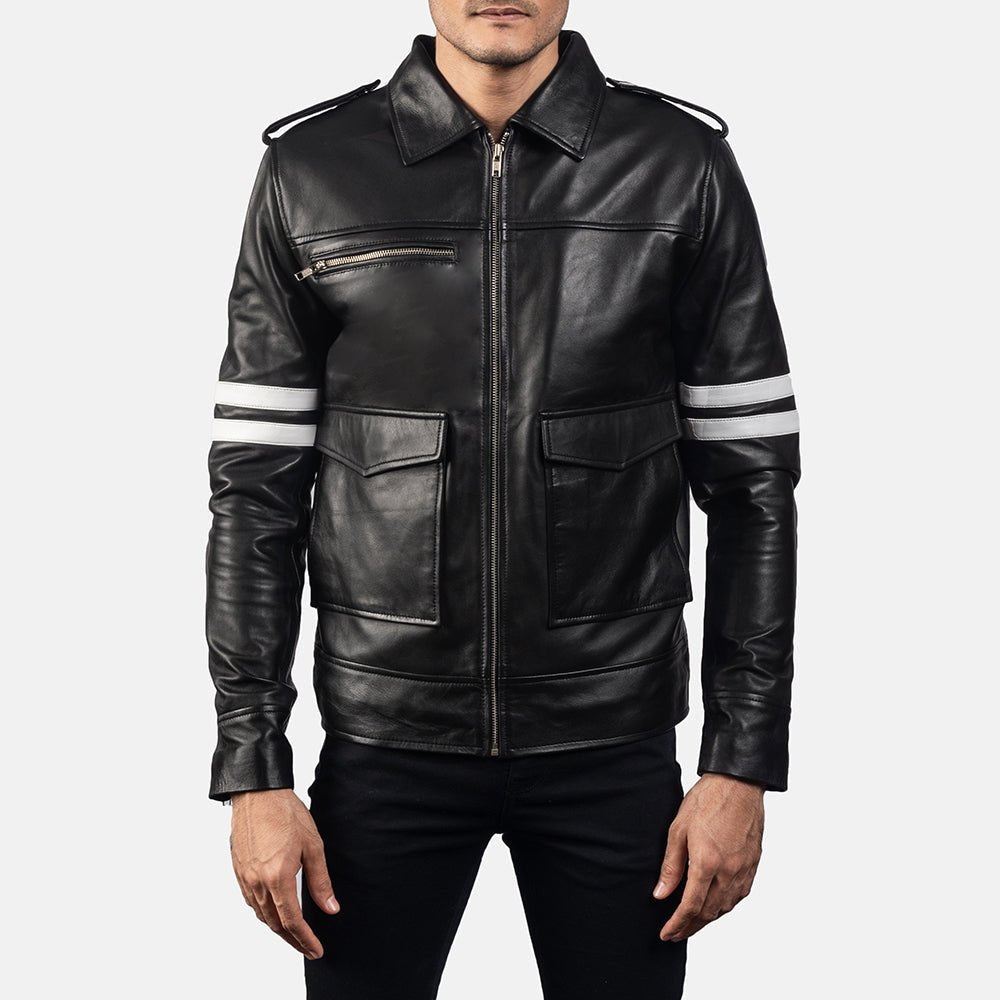 Dragonhide Black Leather Jacket - Rare Leather