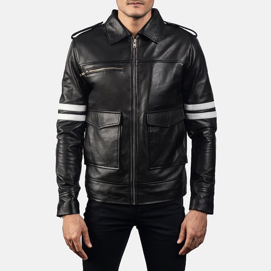 Dragonhide Black Leather Jacket - Rare Leather